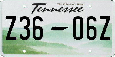 TN license plate Z3606Z