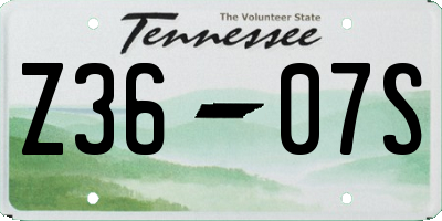 TN license plate Z3607S