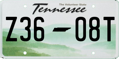 TN license plate Z3608T