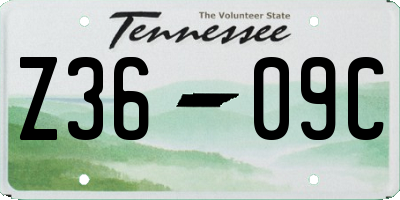 TN license plate Z3609C