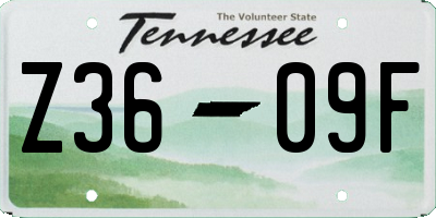 TN license plate Z3609F