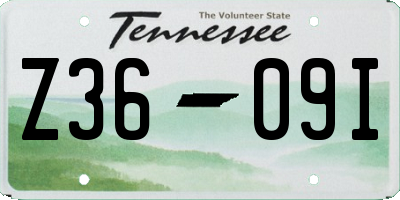 TN license plate Z3609I