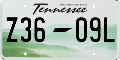 TN license plate Z3609L
