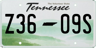 TN license plate Z3609S