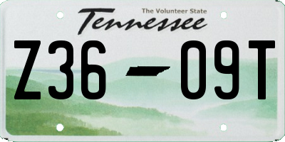 TN license plate Z3609T