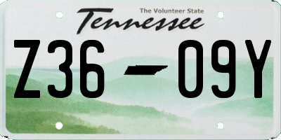 TN license plate Z3609Y