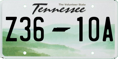 TN license plate Z3610A