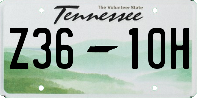 TN license plate Z3610H