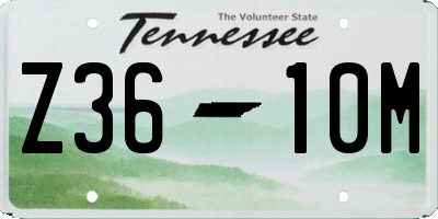 TN license plate Z3610M