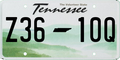 TN license plate Z3610Q