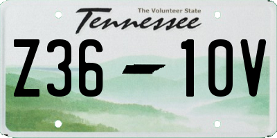 TN license plate Z3610V