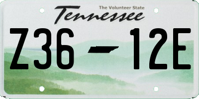 TN license plate Z3612E
