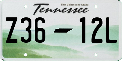 TN license plate Z3612L