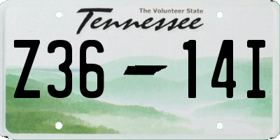 TN license plate Z3614I