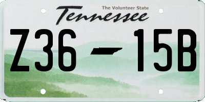 TN license plate Z3615B