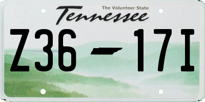 TN license plate Z3617I