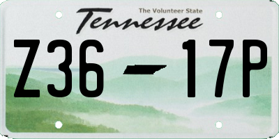 TN license plate Z3617P