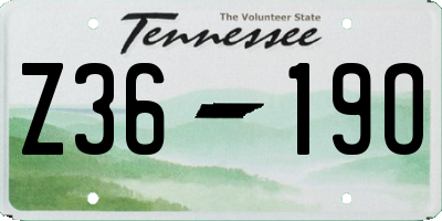 TN license plate Z3619O