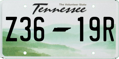 TN license plate Z3619R