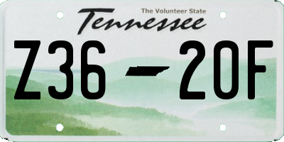 TN license plate Z3620F