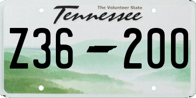 TN license plate Z3620O
