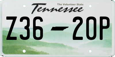 TN license plate Z3620P