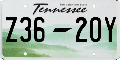 TN license plate Z3620Y