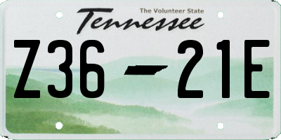 TN license plate Z3621E