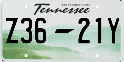 TN license plate Z3621Y