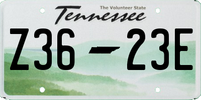 TN license plate Z3623E