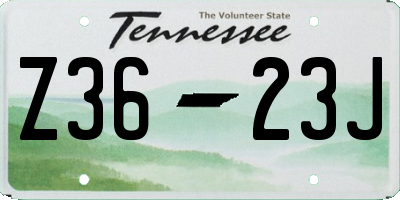 TN license plate Z3623J