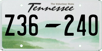 TN license plate Z3624O