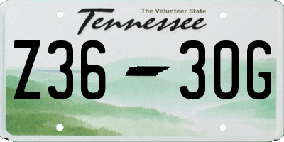 TN license plate Z3630G