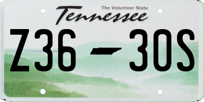 TN license plate Z3630S
