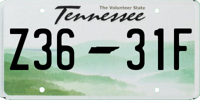 TN license plate Z3631F