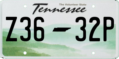 TN license plate Z3632P