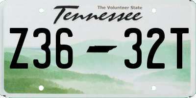 TN license plate Z3632T