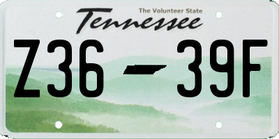 TN license plate Z3639F
