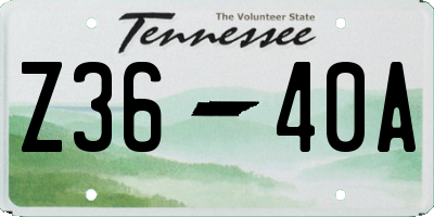 TN license plate Z3640A