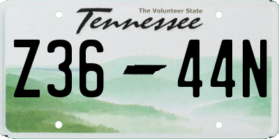 TN license plate Z3644N