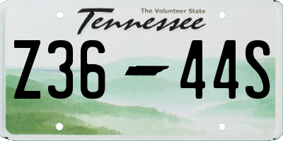 TN license plate Z3644S
