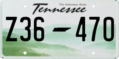 TN license plate Z3647O