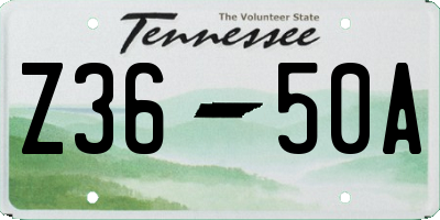 TN license plate Z3650A