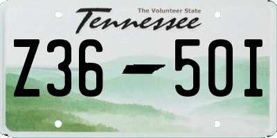 TN license plate Z3650I