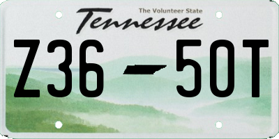 TN license plate Z3650T