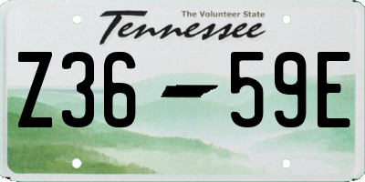 TN license plate Z3659E