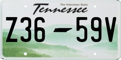 TN license plate Z3659V