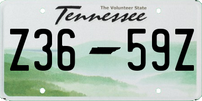 TN license plate Z3659Z
