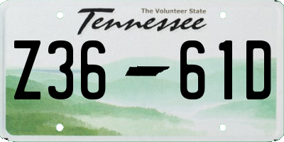 TN license plate Z3661D
