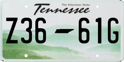 TN license plate Z3661G